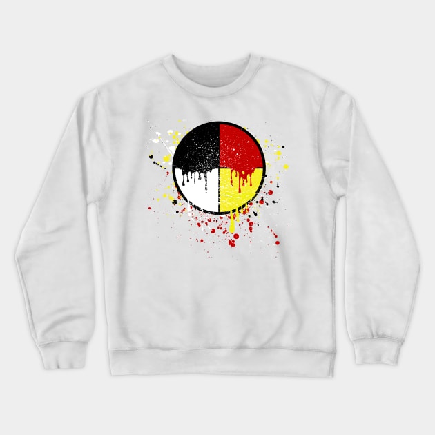 Medicine Wheel Drip Crewneck Sweatshirt by MrPhilFox